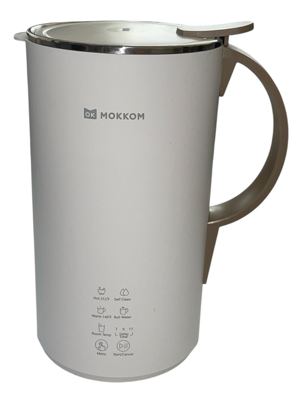 MOKKOM 8-in-1 Automatic Nut Milk Maker & Blender | 20oz Pearl White
